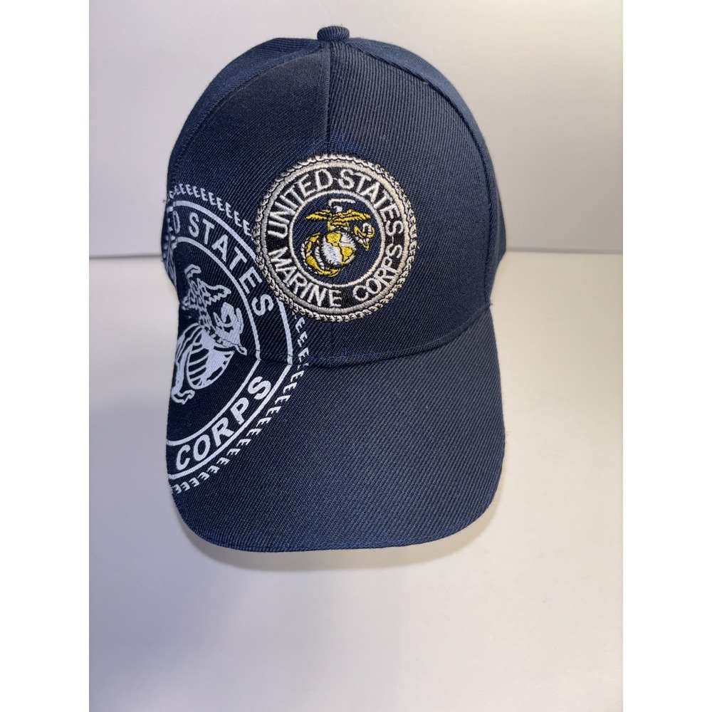 United States Marine‎ Blue Adjustable Strapback Hat Ball Cap Embroidered